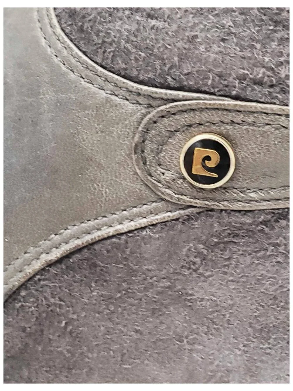 Vintage Pierre Cardin Men's Gray Suede Leather Western Style Boots 9 M